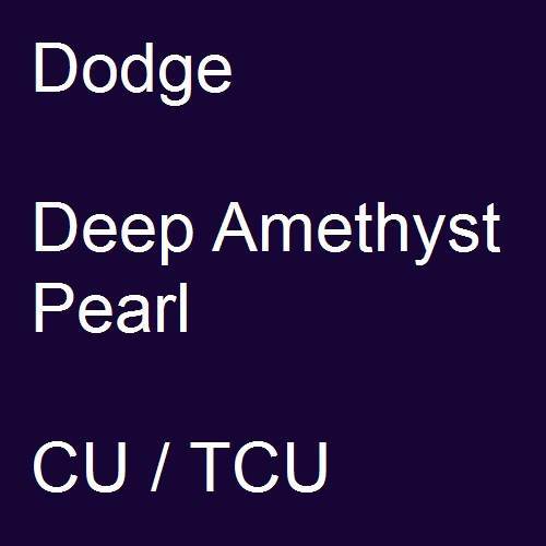 Dodge, Deep Amethyst Pearl, CU / TCU.